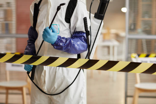 Professional Biohazard Cleanup technician working in Hancocks Bridge, NJ